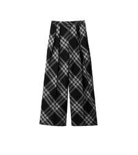W BOYFRIEND TROUSERS MOTIF IP MONOCHROME