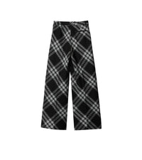 W BOYFRIEND TROUSERS MOTIF IP MONOCHROME