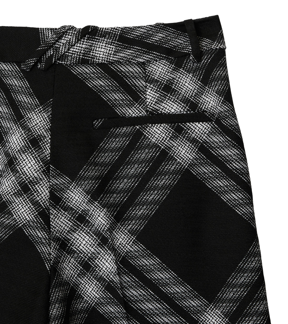 W BOYFRIEND TROUSERS MOTIF IP MONOCHROME