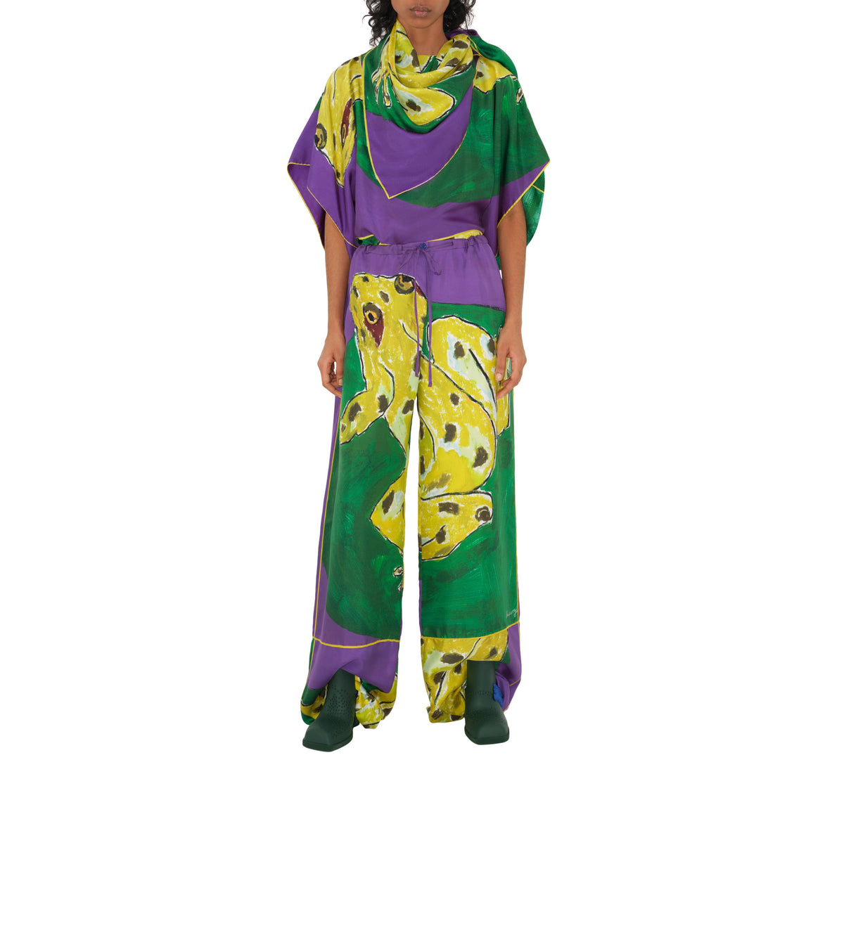 W CASUAL TROUSERS ROYAL IP PATTERN