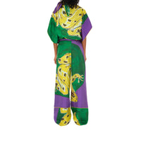 W CASUAL TROUSERS ROYAL IP PATTERN