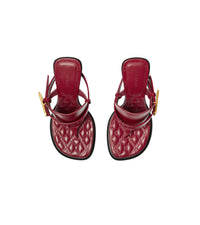 W HEELED SANDAL Écarlate
