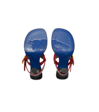 W HEELED SANDAL Écarlate