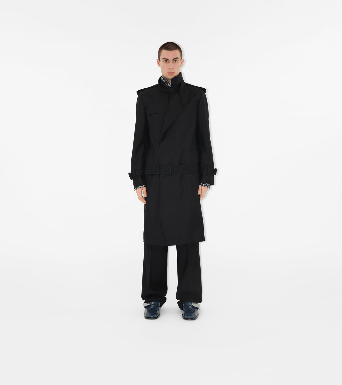 M D BREASTED COAT NOIR