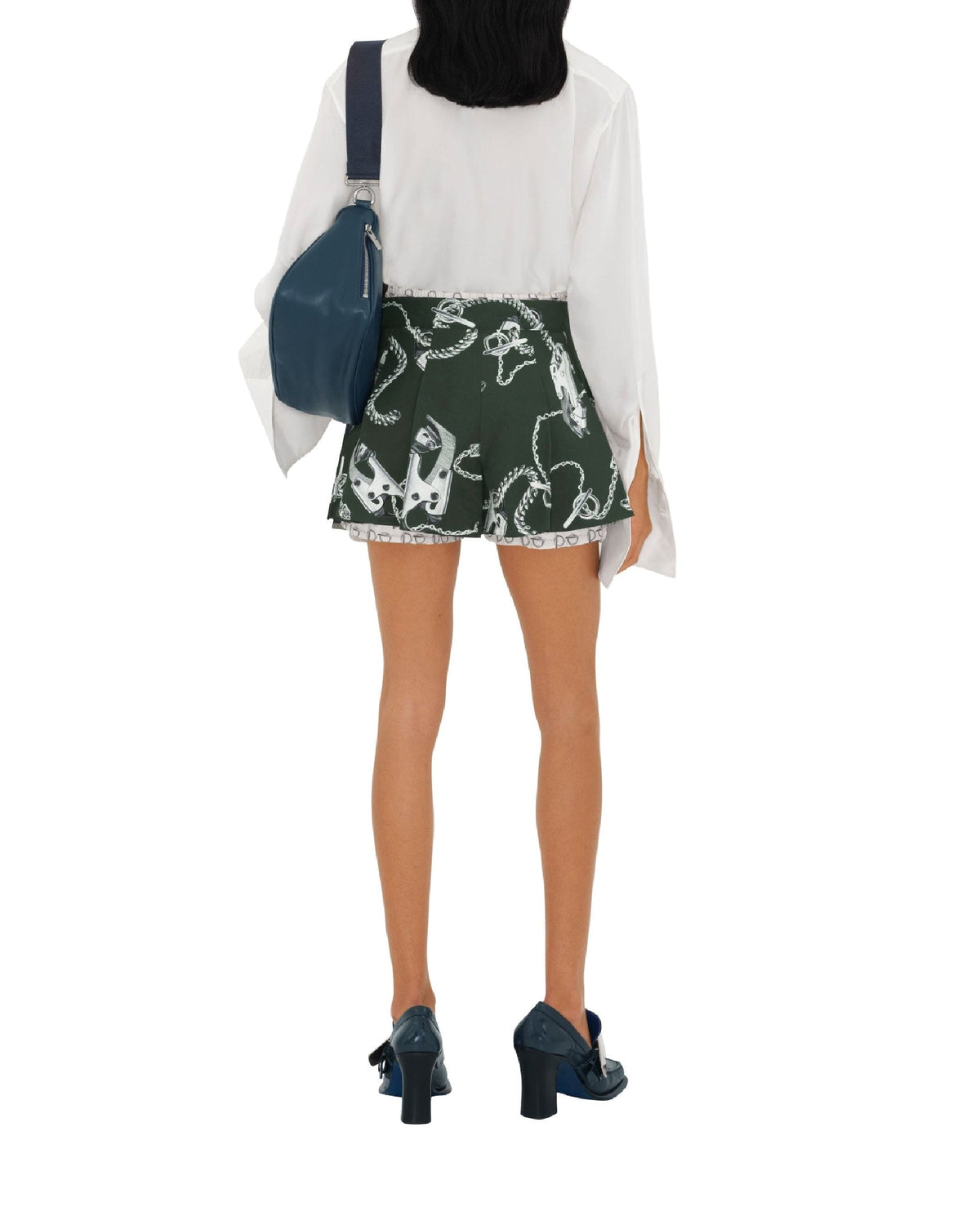 W SHORTS ARGENT / VERT