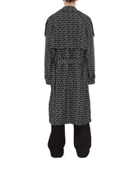 M D BREASTED COAT ARGENT/NOIR