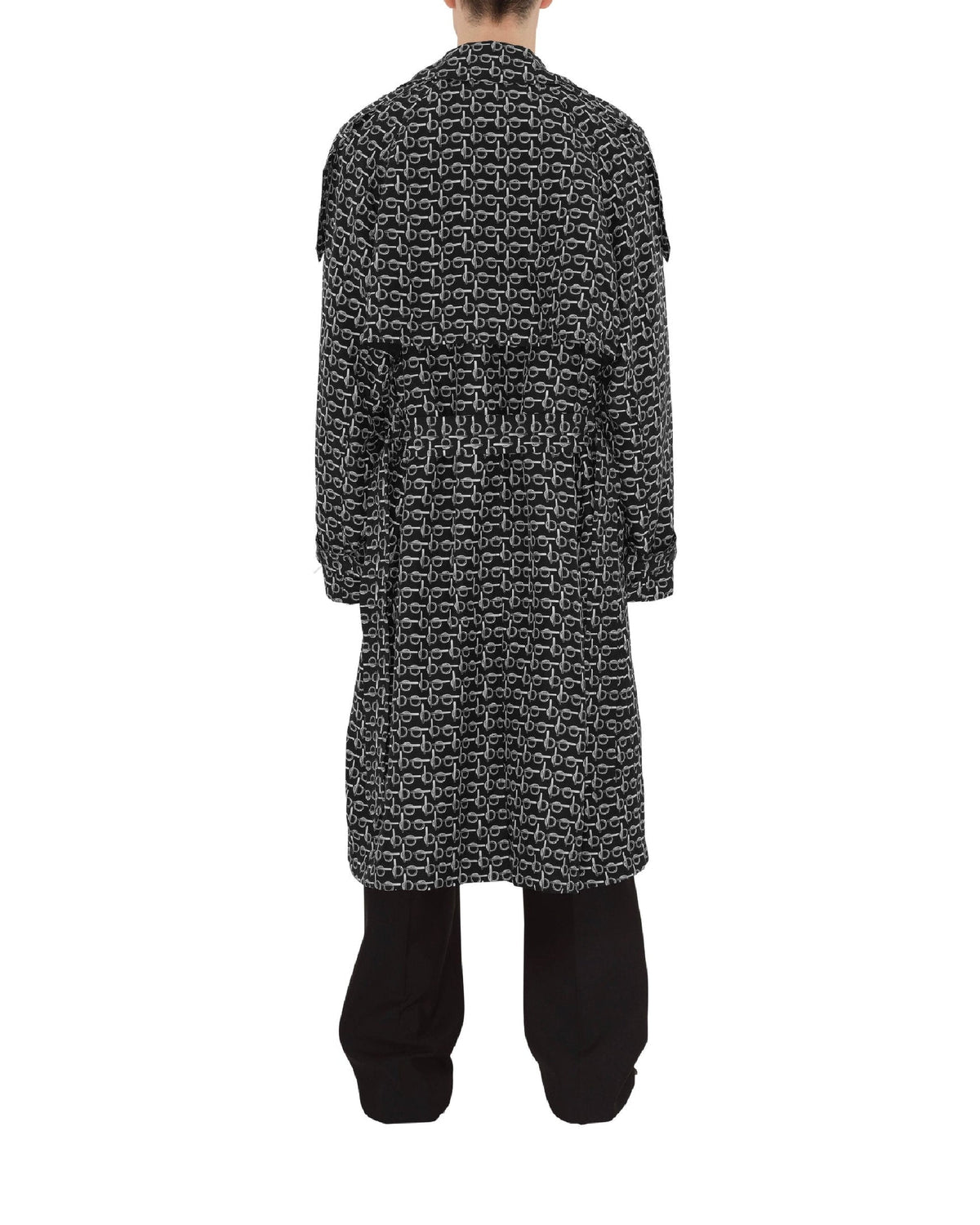 M D BREASTED COAT ARGENT/NOIR