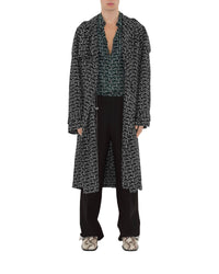 M D BREASTED COAT ARGENT/NOIR