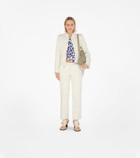 W  STRAIGHT TROUSERS Motif IP Blanc naturel