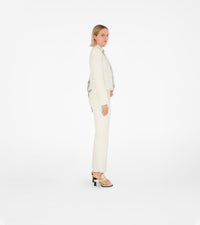 W  STRAIGHT TROUSERS Motif IP Blanc naturel