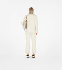 W  STRAIGHT TROUSERS Motif IP Blanc naturel
