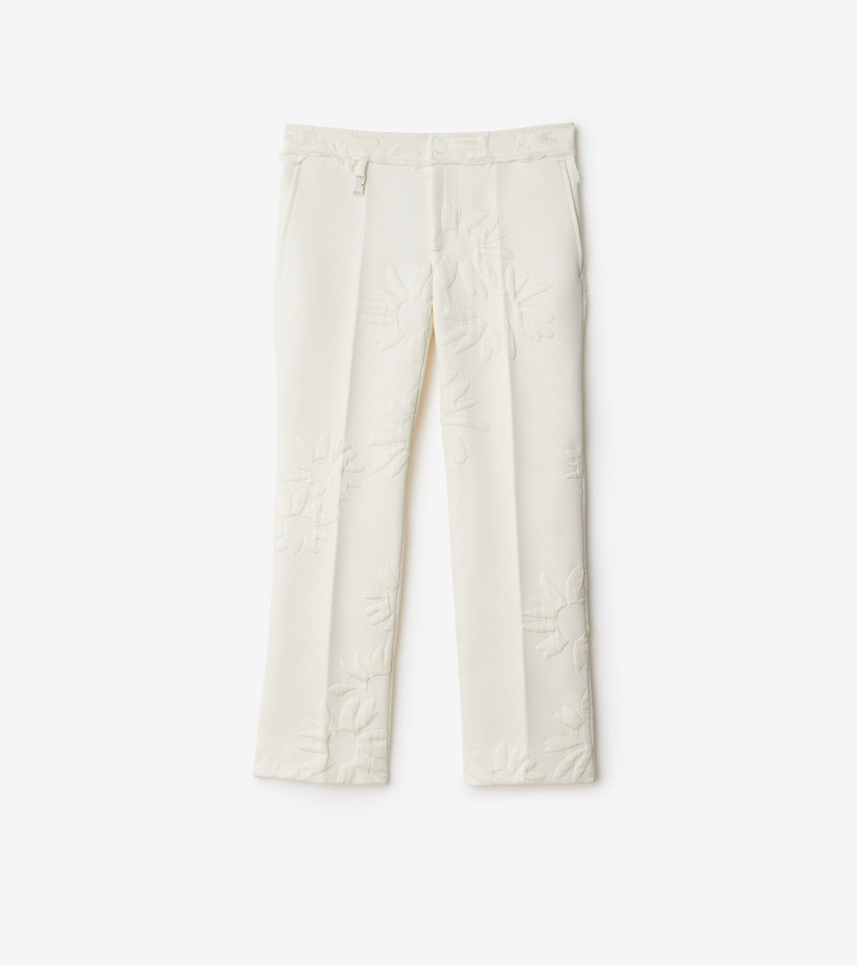 W  STRAIGHT TROUSERS Motif IP Blanc naturel