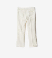 W  STRAIGHT TROUSERS Motif IP Blanc naturel