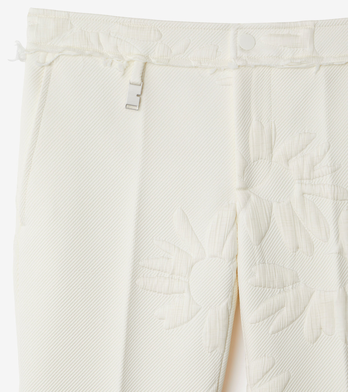 W  STRAIGHT TROUSERS Motif IP Blanc naturel