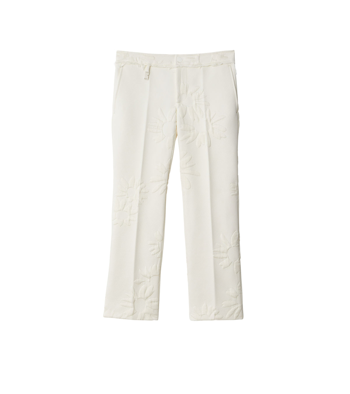 W  STRAIGHT TROUSERS Motif IP Blanc naturel