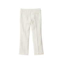 W  STRAIGHT TROUSERS Motif IP Blanc naturel