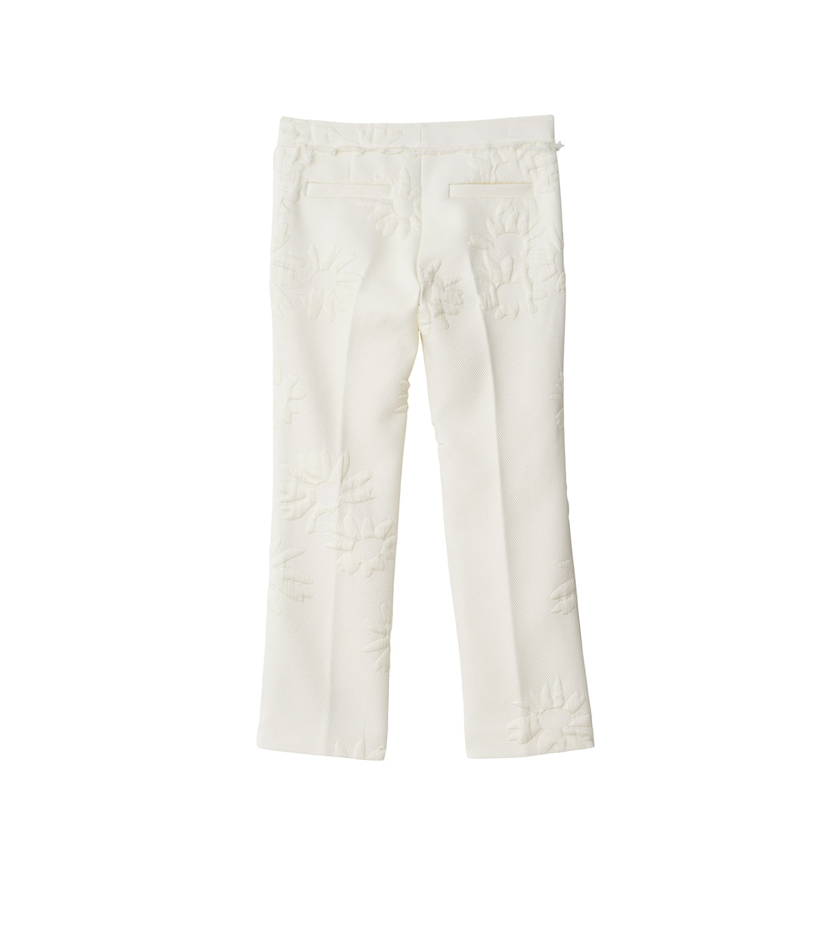 W  STRAIGHT TROUSERS Motif IP Blanc naturel