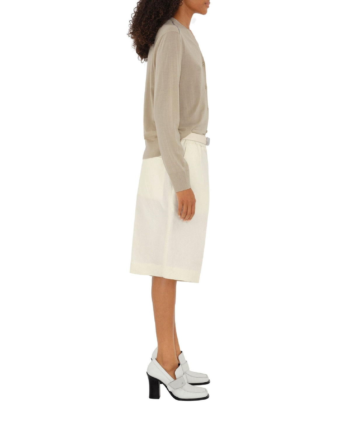 W KNIT CARDIGAN OAT