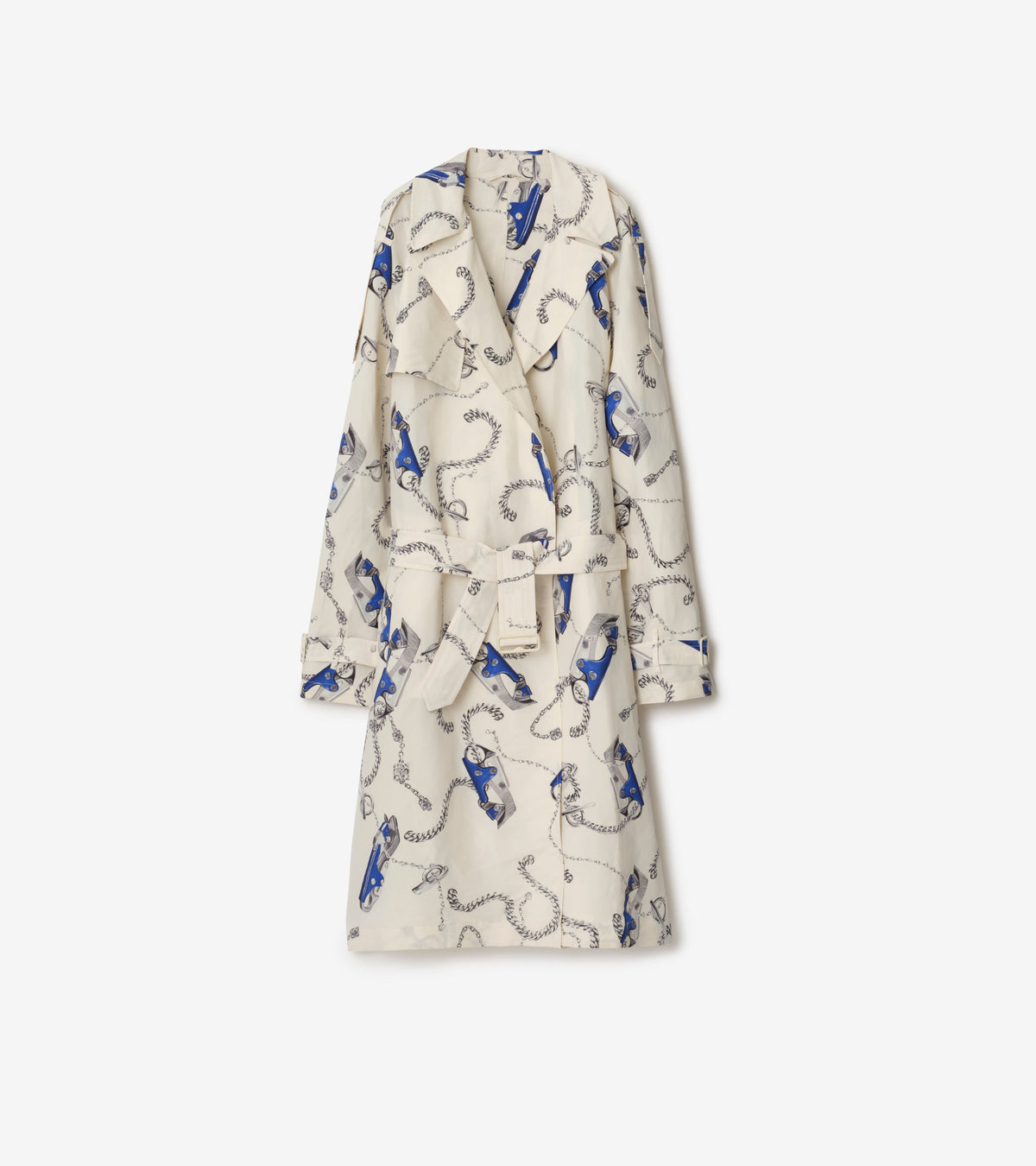 M D BREASTED COAT Chevalier/Sel (motif IP)