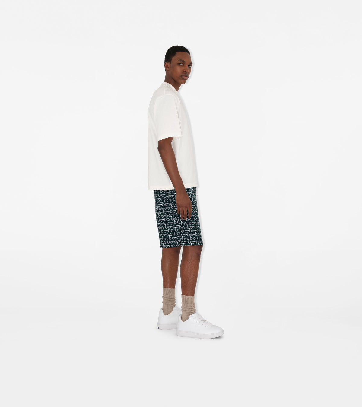 M CASUAL SHORTS ARGENT / VERT