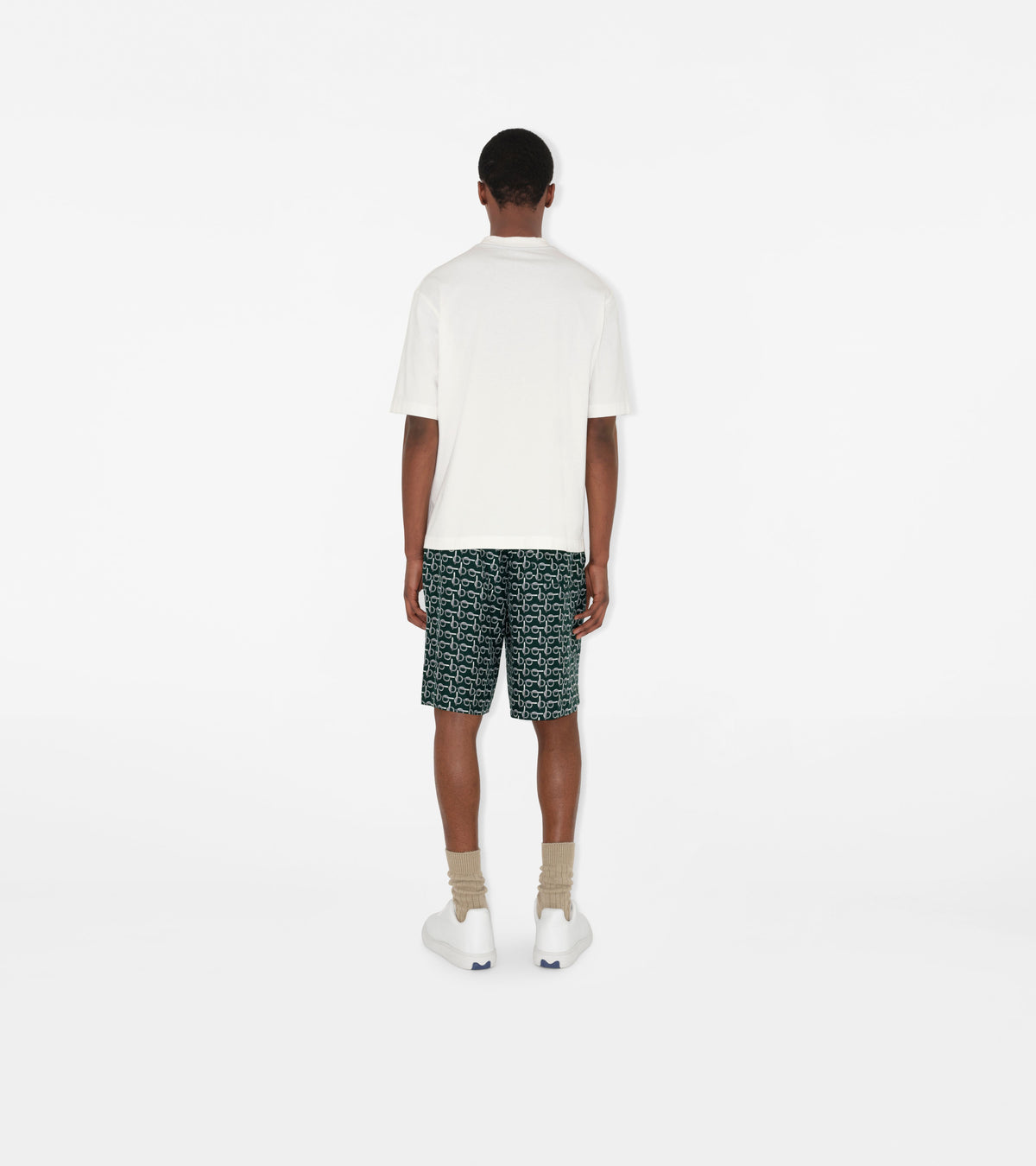 M CASUAL SHORTS ARGENT / VERT