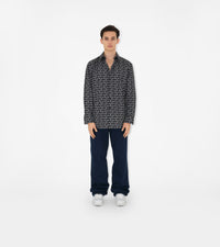 M CASUAL SHIRT LS ARGENT/NOIR