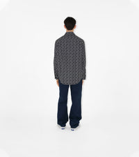 M CASUAL SHIRT LS ARGENT/NOIR