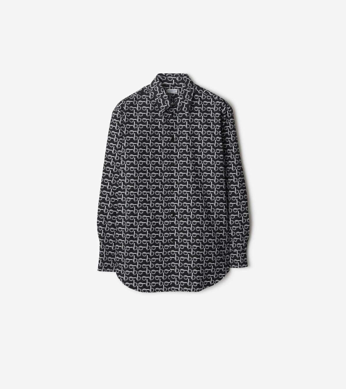 M CASUAL SHIRT LS ARGENT/NOIR