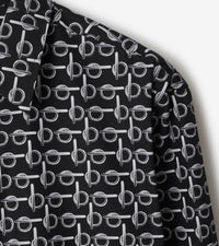 M CASUAL SHIRT LS ARGENT/NOIR