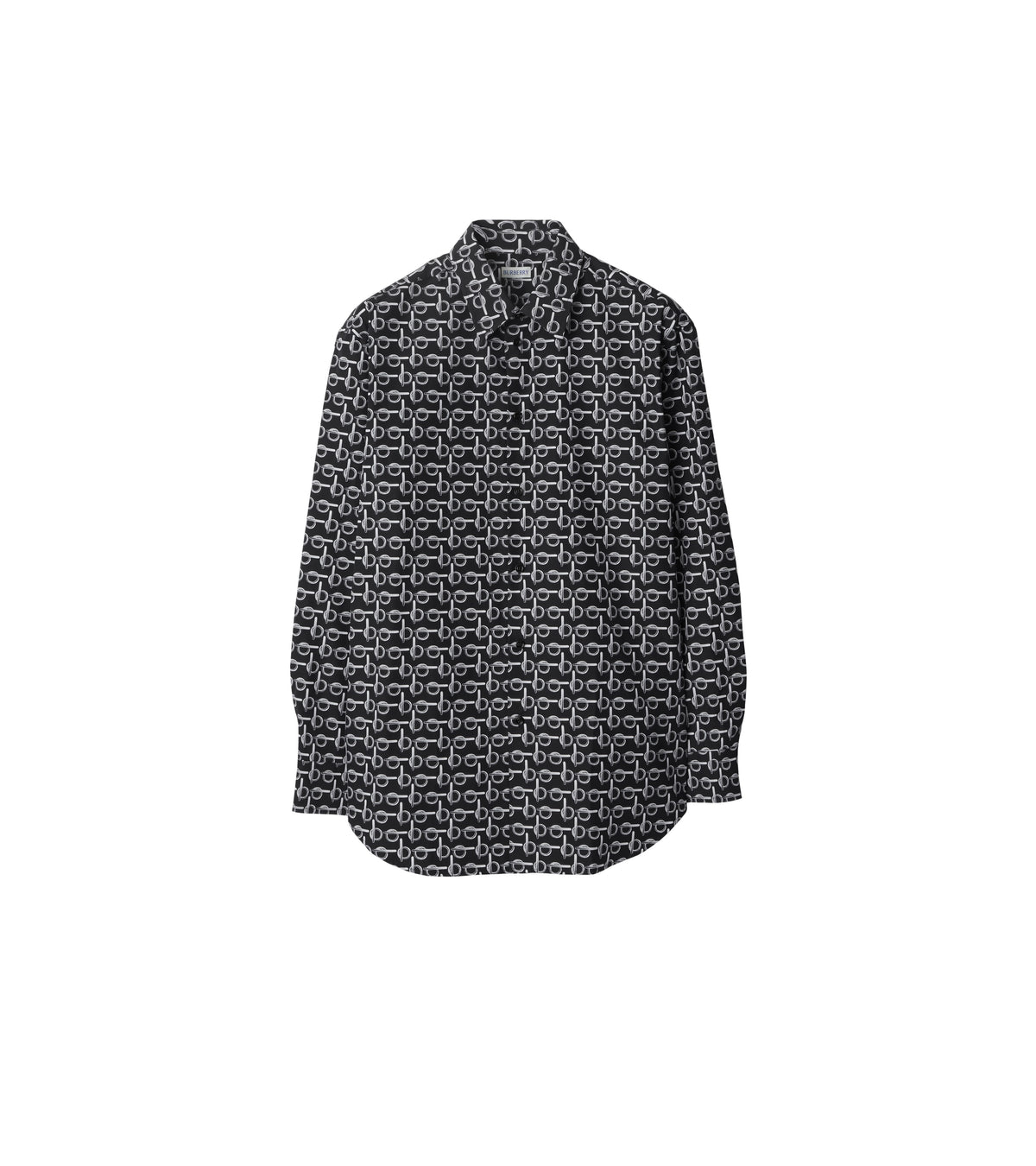 M CASUAL SHIRT LS ARGENT/NOIR