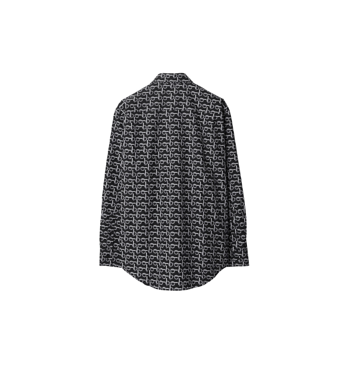 M CASUAL SHIRT LS ARGENT/NOIR