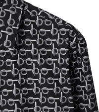 M CASUAL SHIRT LS ARGENT/NOIR