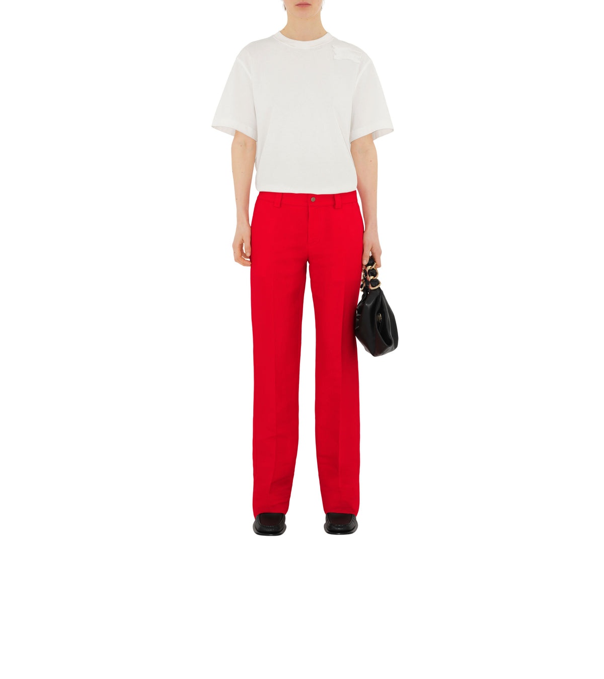 W  STRAIGHT TROUSERS RHUBARB