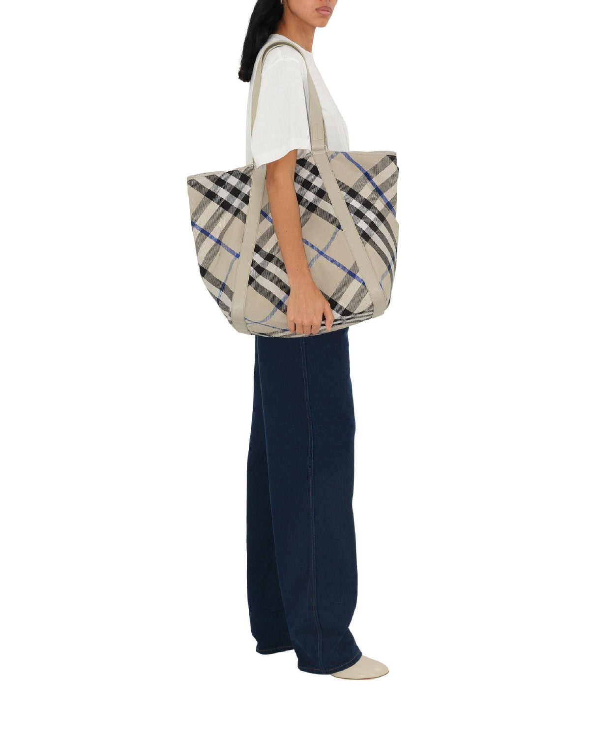 W SHOULDER TOTE BAG LICHEN