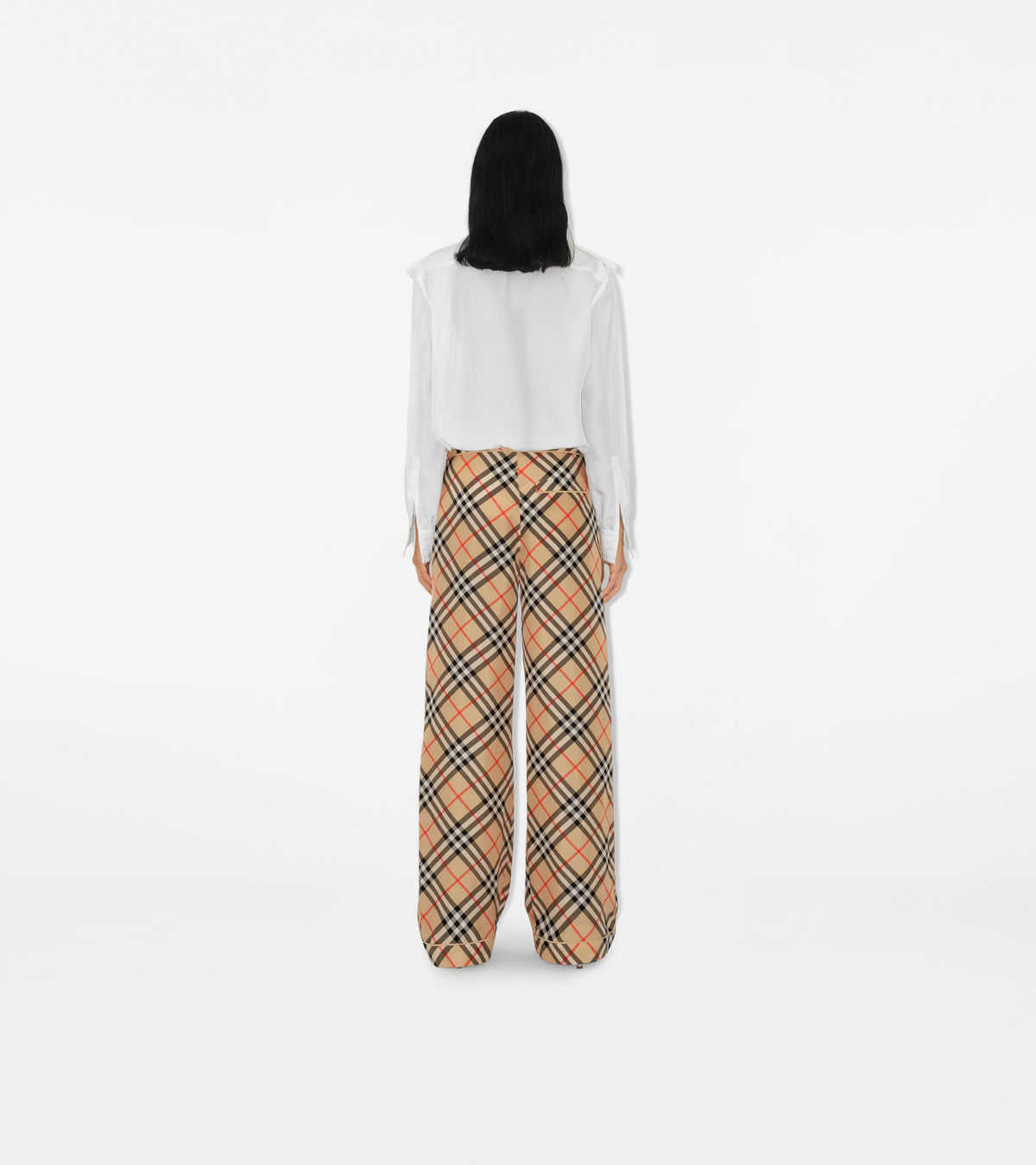 W CASUAL TROUSERS SAND IP CHECK