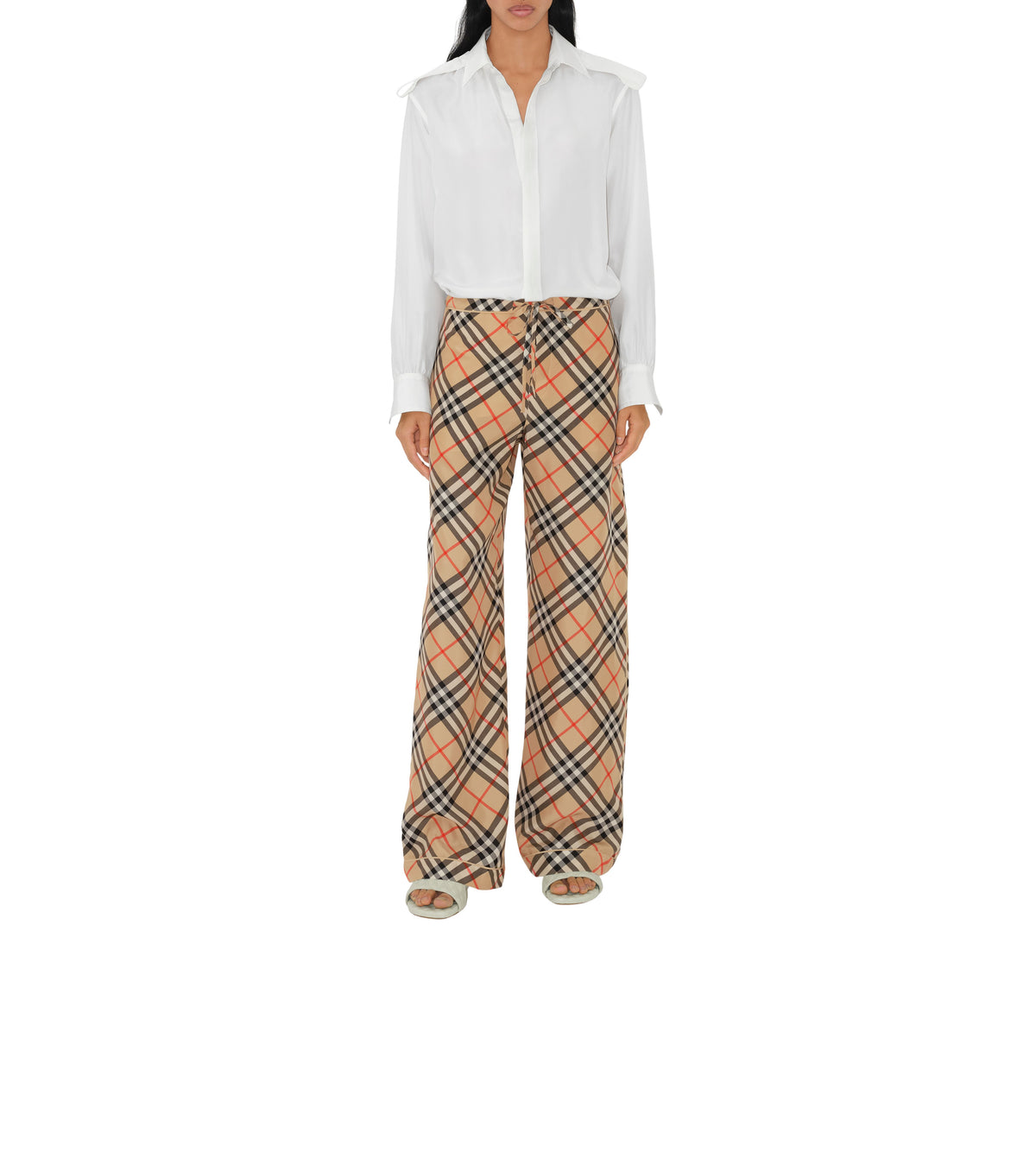 W CASUAL TROUSERS SAND IP CHECK