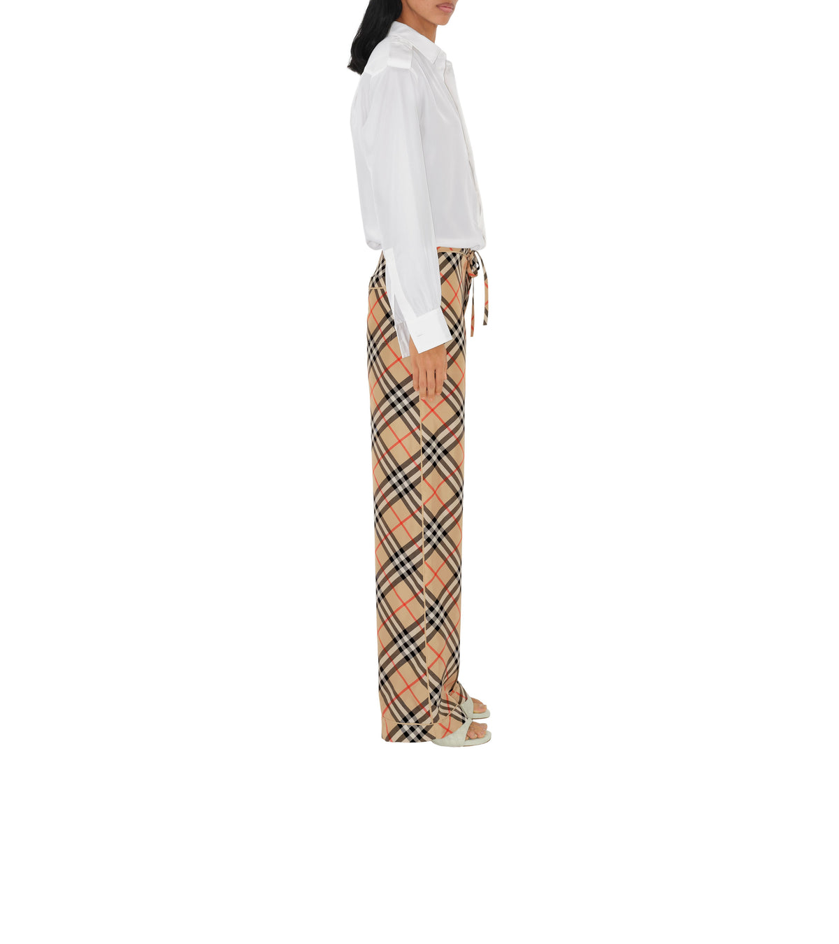 W CASUAL TROUSERS SAND IP CHECK