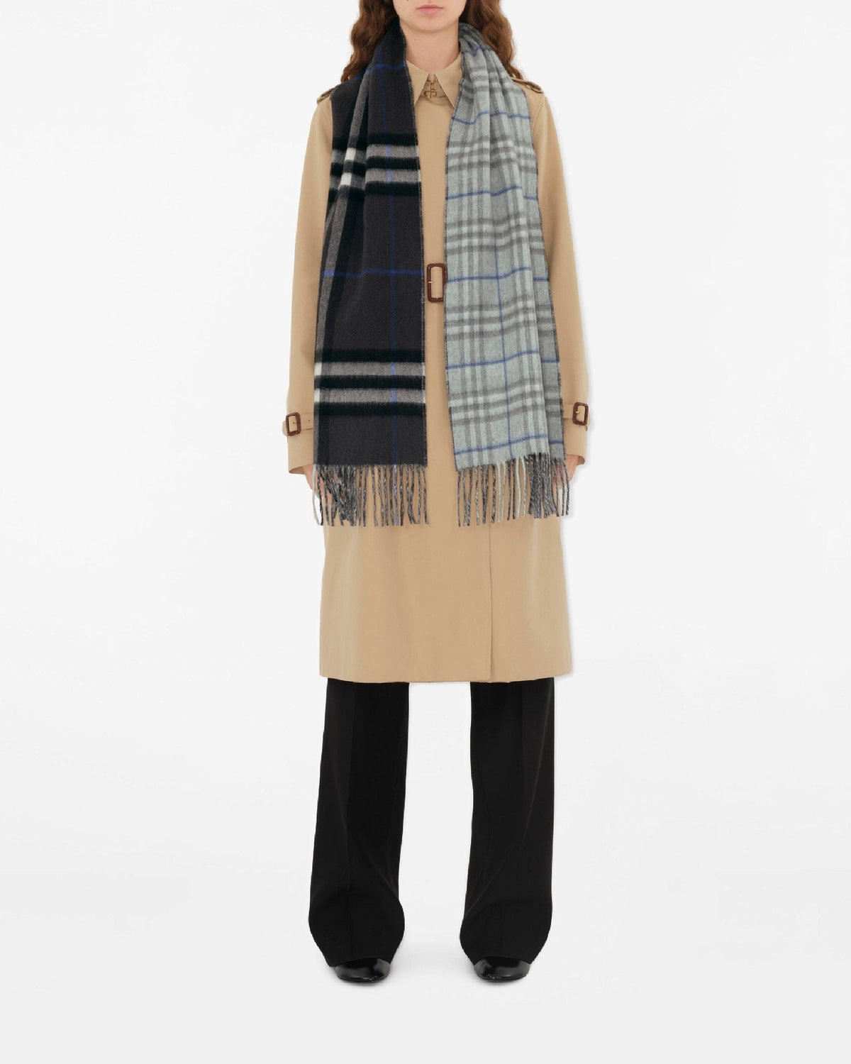 CASHMERE SCARVES Gris/Noir délavé