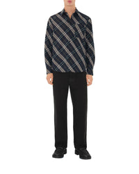 M CASUAL SHIRT LS INDIGO IP CHECK