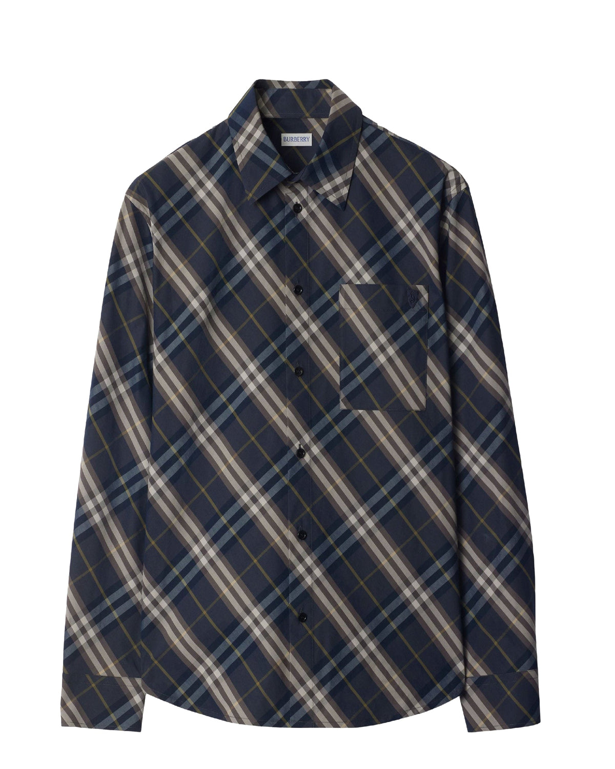 M CASUAL SHIRT LS INDIGO IP CHECK