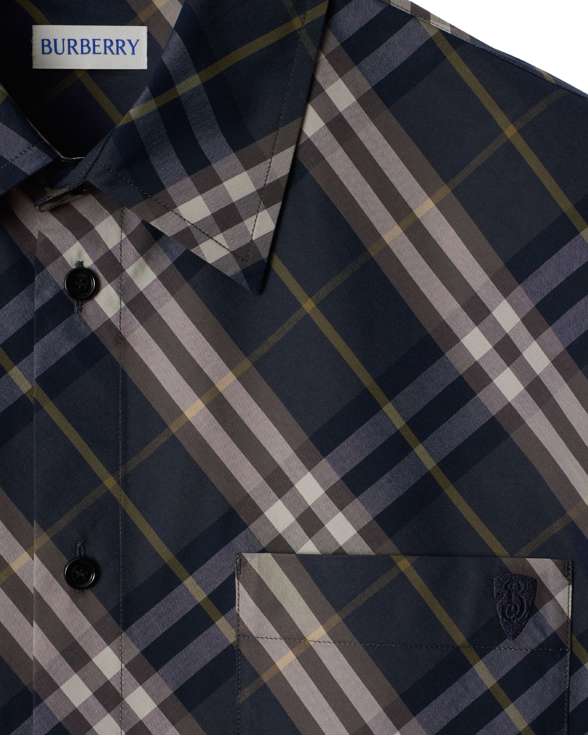 M CASUAL SHIRT LS INDIGO IP CHECK
