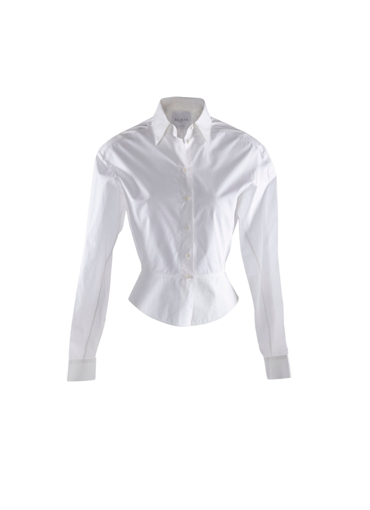 Classic basque long sleeve shirt - White