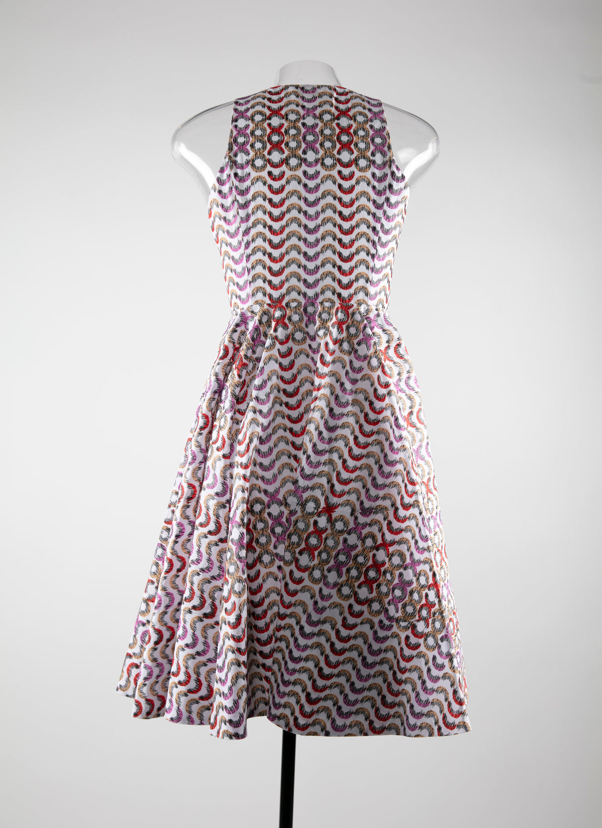 Robe patineuse courte sans manches - Multicolore