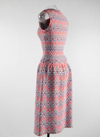 Robe imprimée sans manches - Multicolore