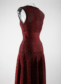 Robe sans manches à encolure carrée - Noir & Rouge