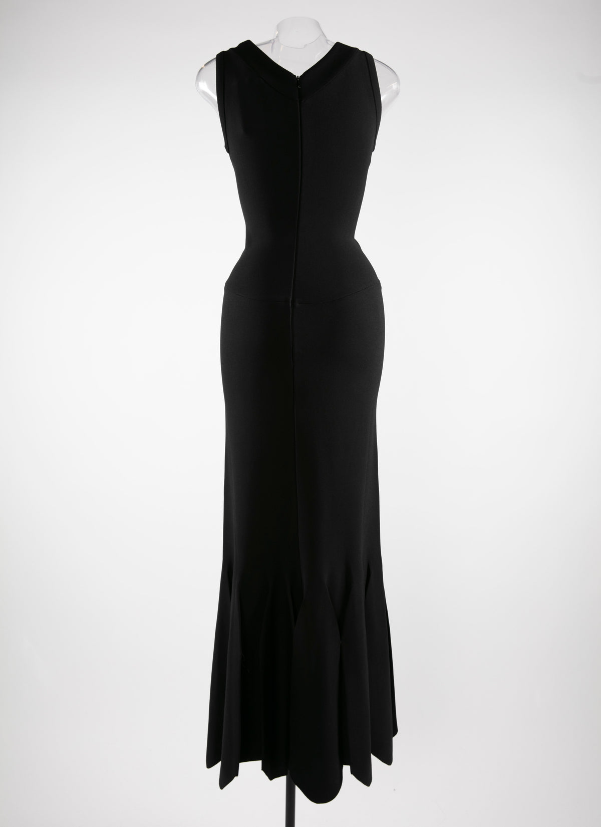 Robe moulante sans manches col v - Noir