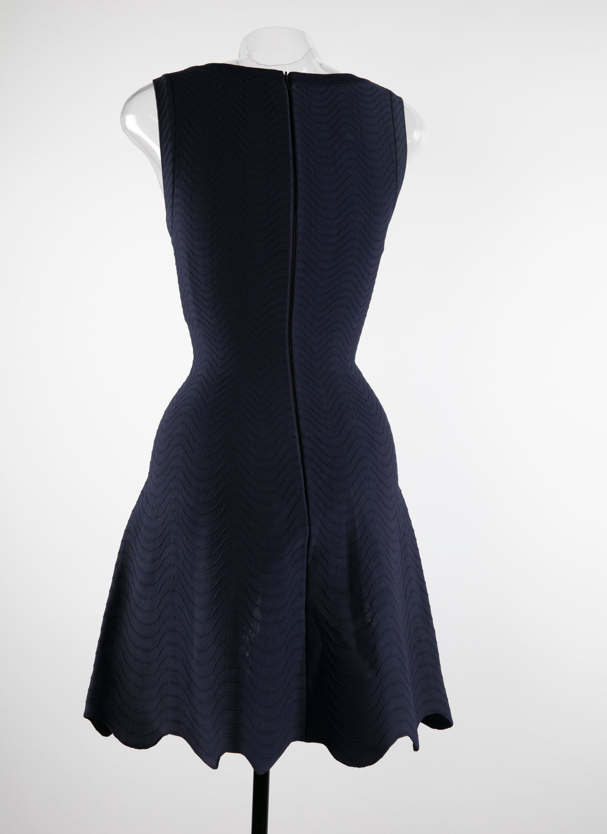 Robe courte sans manches zippée au dos - Cobalt