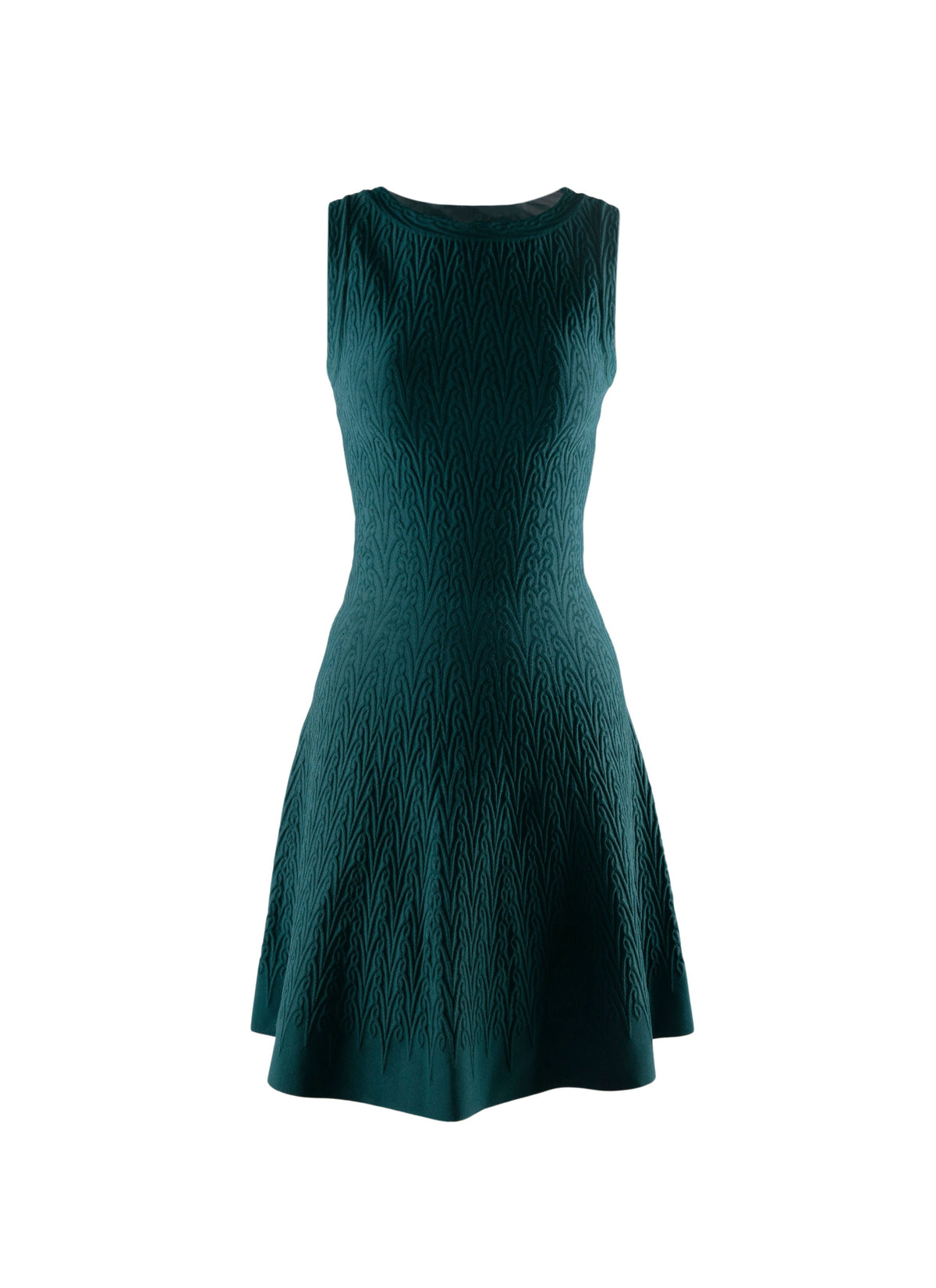 Robe sans manches col rond zippée au dos - Bleu Petrole