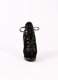 Bottines à plateforme 135 en velours - Noir