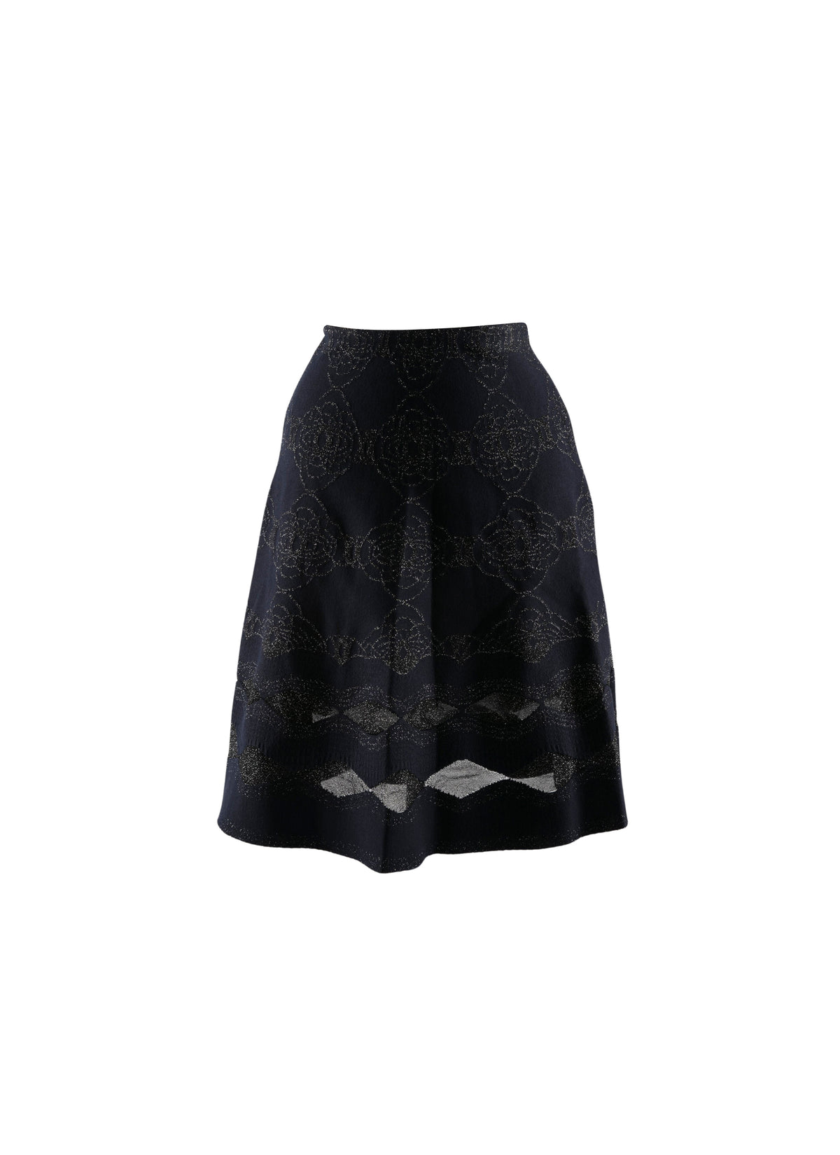 Jupe en laine avec détail motif irisé - Nuit